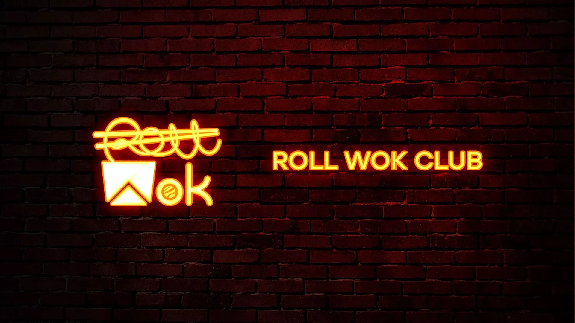 Разработка интерьерной вывески суши-бара «Roll Wok Club» в Кисловодске