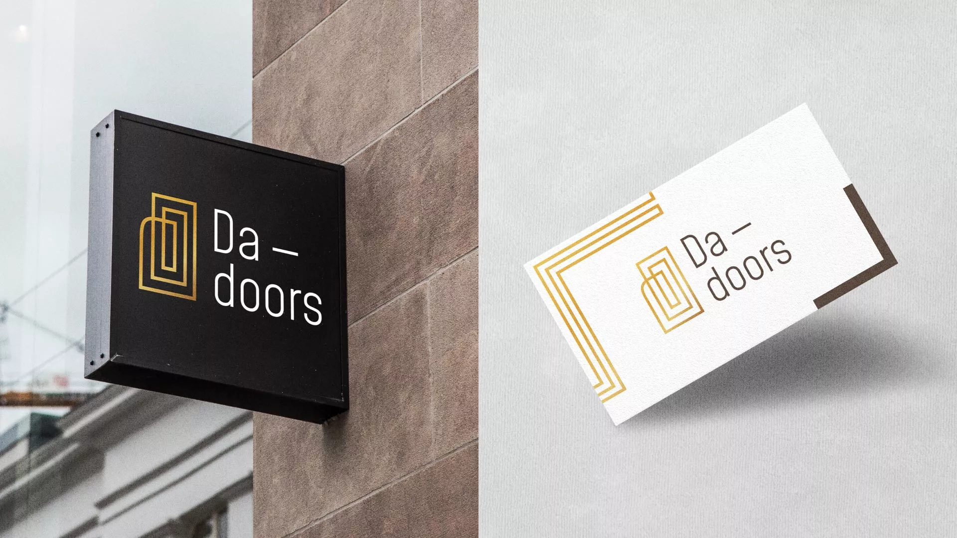 Разработка логотипа для компании «DA-DOORS» в Кисловодске